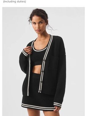 ALO Yoga Black Knit Cardigan